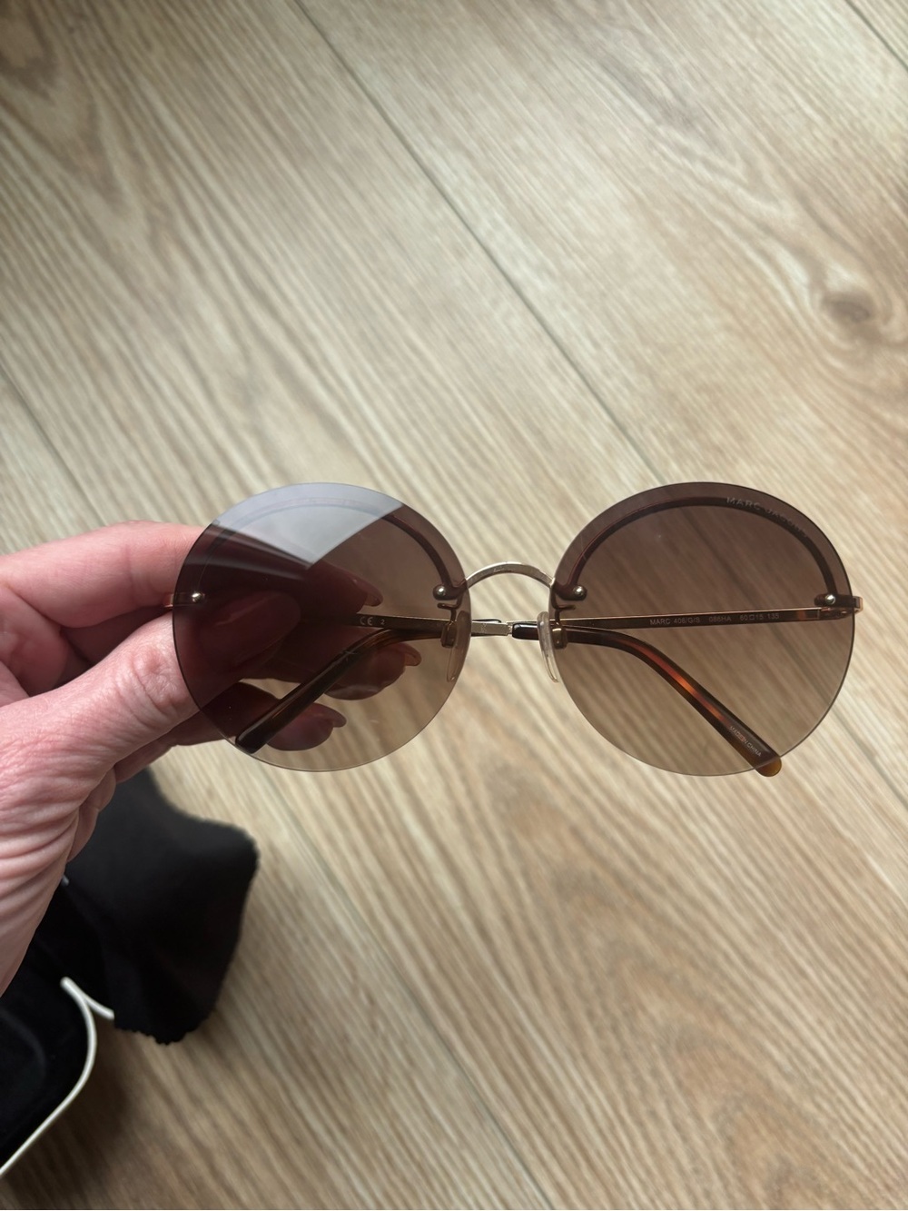 Marc Jacobs Round Rimless Brown Sunglasses